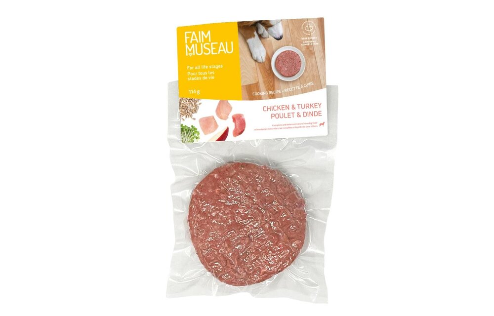 Faim Museau Raw Dog Food Chicken & Turkey-Cook 114g