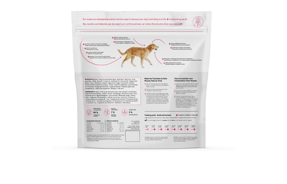 Faim Museau Raw Dog Food Classic Beef & Apple 2.72kg