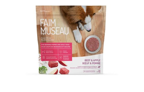 Faim Museau Raw Dog Food Classic Beef & Apple 2.72kg