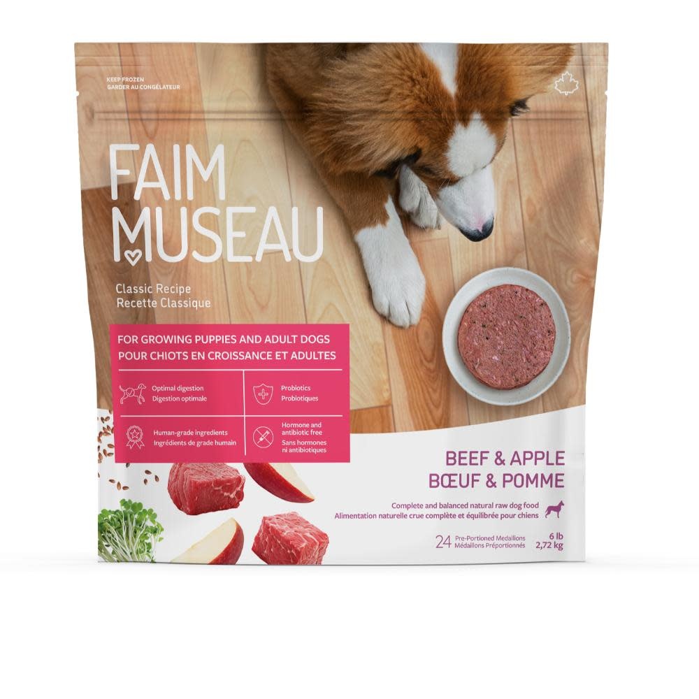 Faim Museau Raw Dog Food Classic Beef & Apple 2.72kg