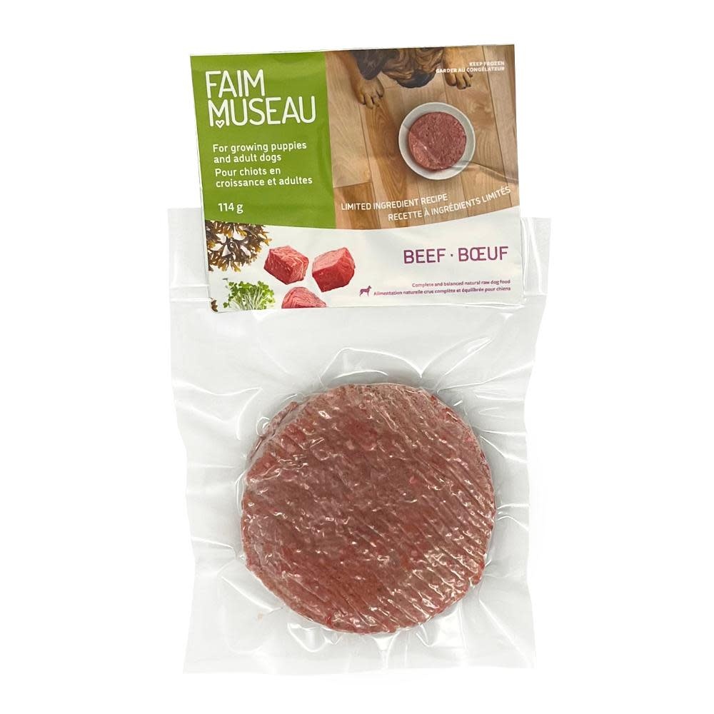 Faim Museau Raw Dog Food LID Beef 114g