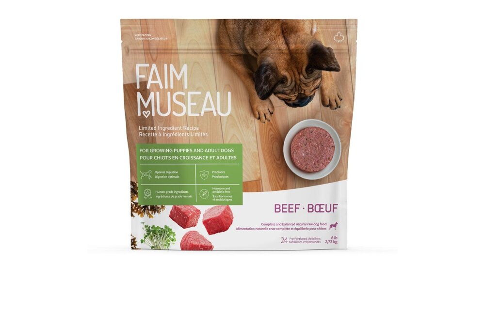 Faim Museau Raw Dog Food LID Beef 2.72kg