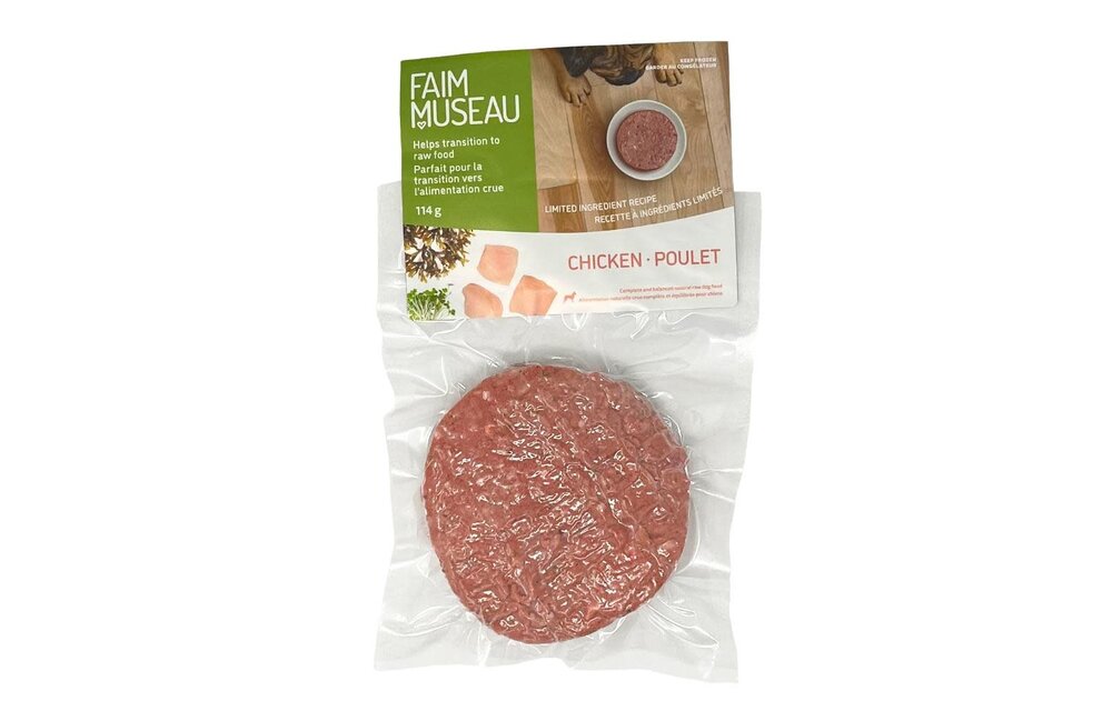 Faim Museau Raw Dog Food LID Chicken 114g