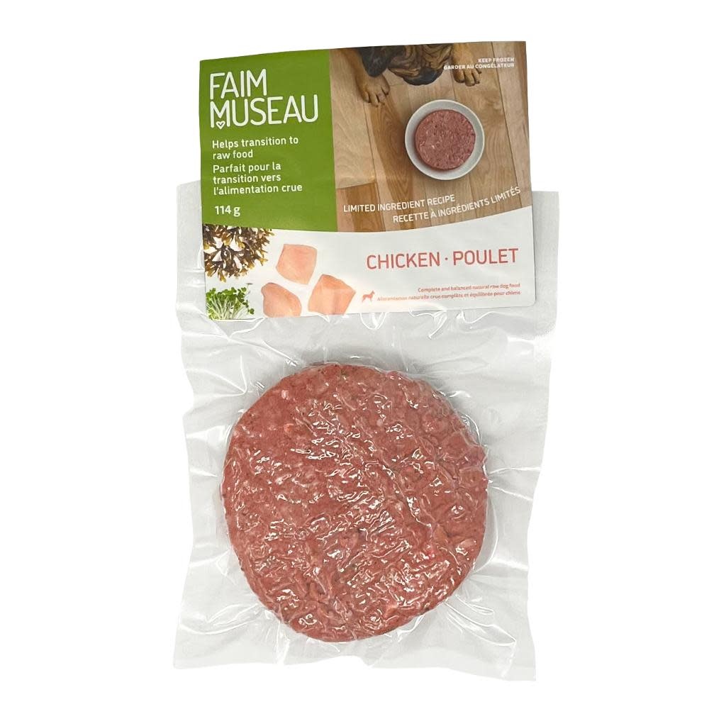 Faim Museau Raw Dog Food LID Chicken 114g