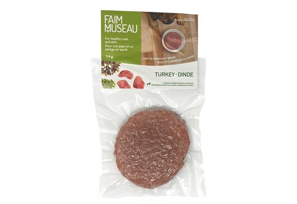 Faim Museau Raw Dog Food LID Turkey 114g