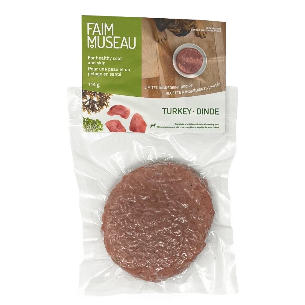Faim Museau Raw Dog Food LID Turkey 114g