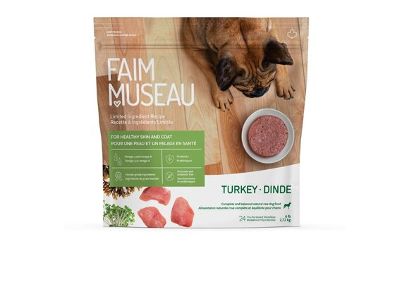 Faim Museau Raw Dog Food LID Turkey 2.72kg