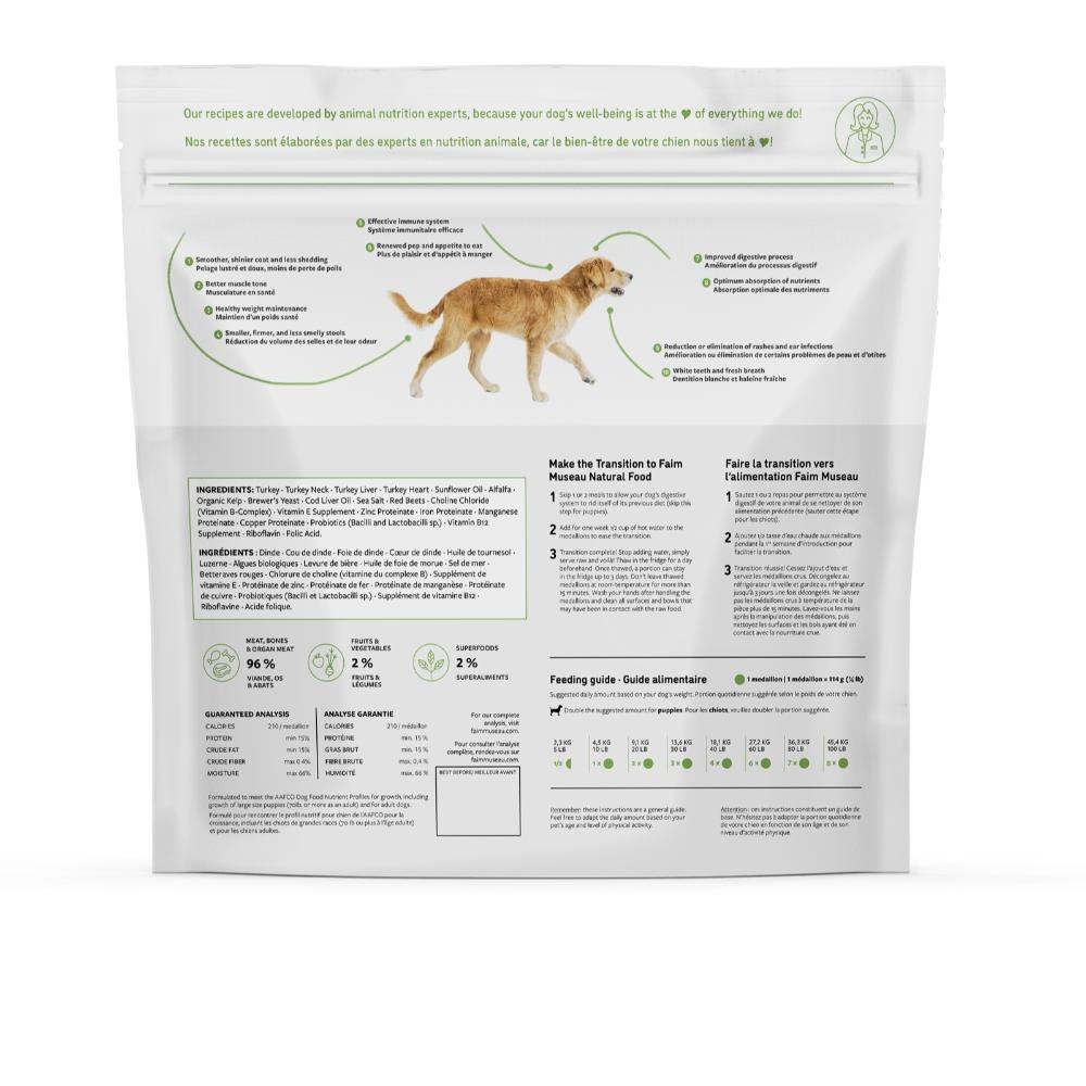 Faim Museau Raw Dog Food LID Turkey 2.72kg