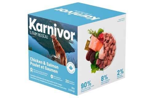 Karnivor Dog Raw Chicken & Salmon Diet 4.54kg