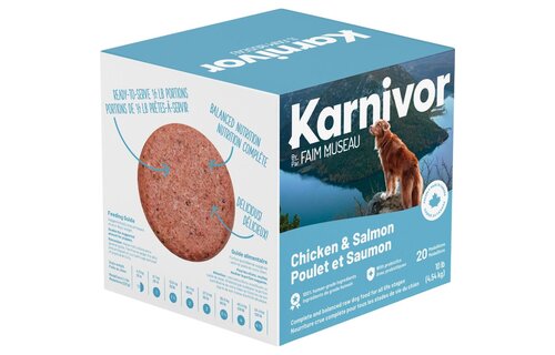 Karnivor Dog Raw Chicken & Salmon Diet 4.54kg