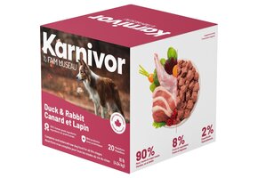 Karnivor Dog Raw Duck & Rabbit Diet 4.54kg