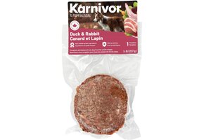 Karnivor Dog Raw Duck & Rabbit Diet Singles 228g
