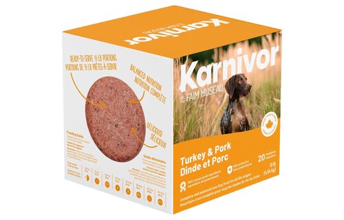 Karnivor Dog Raw Turkey & Pork Diet 4.54kg