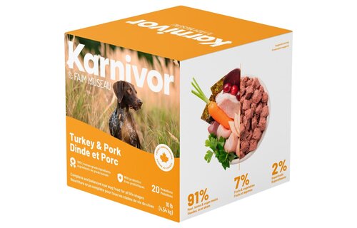 Karnivor Dog Raw Turkey & Pork Diet 4.54kg