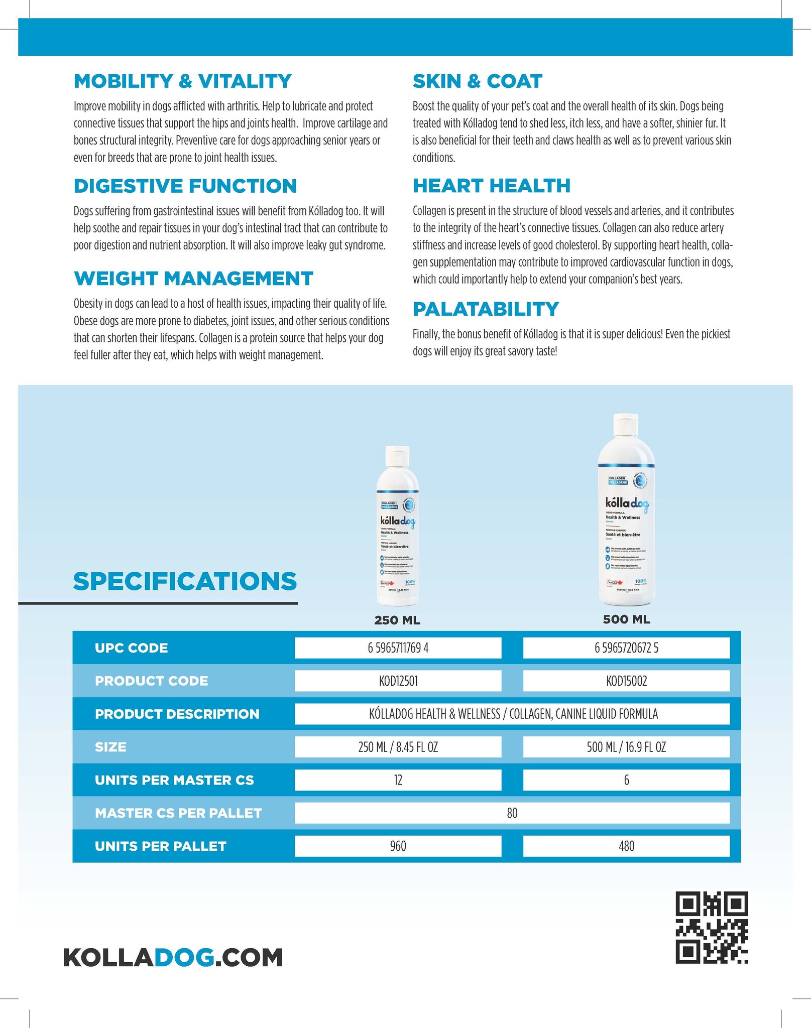 Kolladog Collagen Health & Wellness Formula 250ml