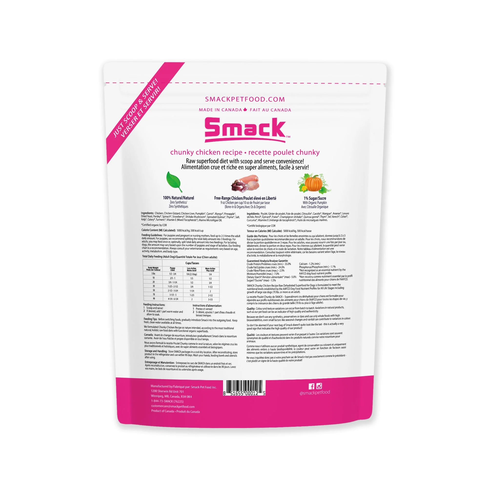 SMACK Chunky Chicken Dog 2.5 kg