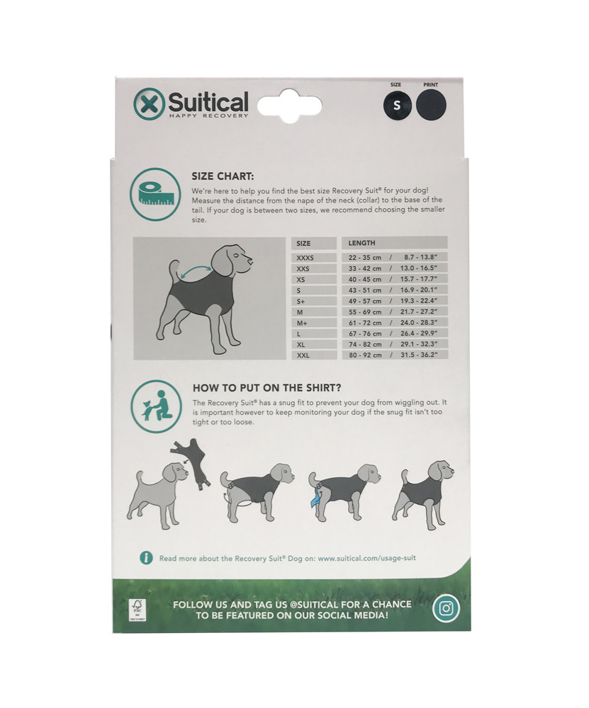Suitical Recovery Suit - Dog - Black S