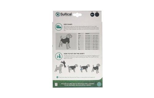 Suitical Recovery Suit - Dog - Black S+