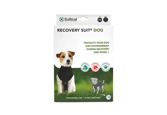 Suitical Recovery Suit - Dog - Black XXXS