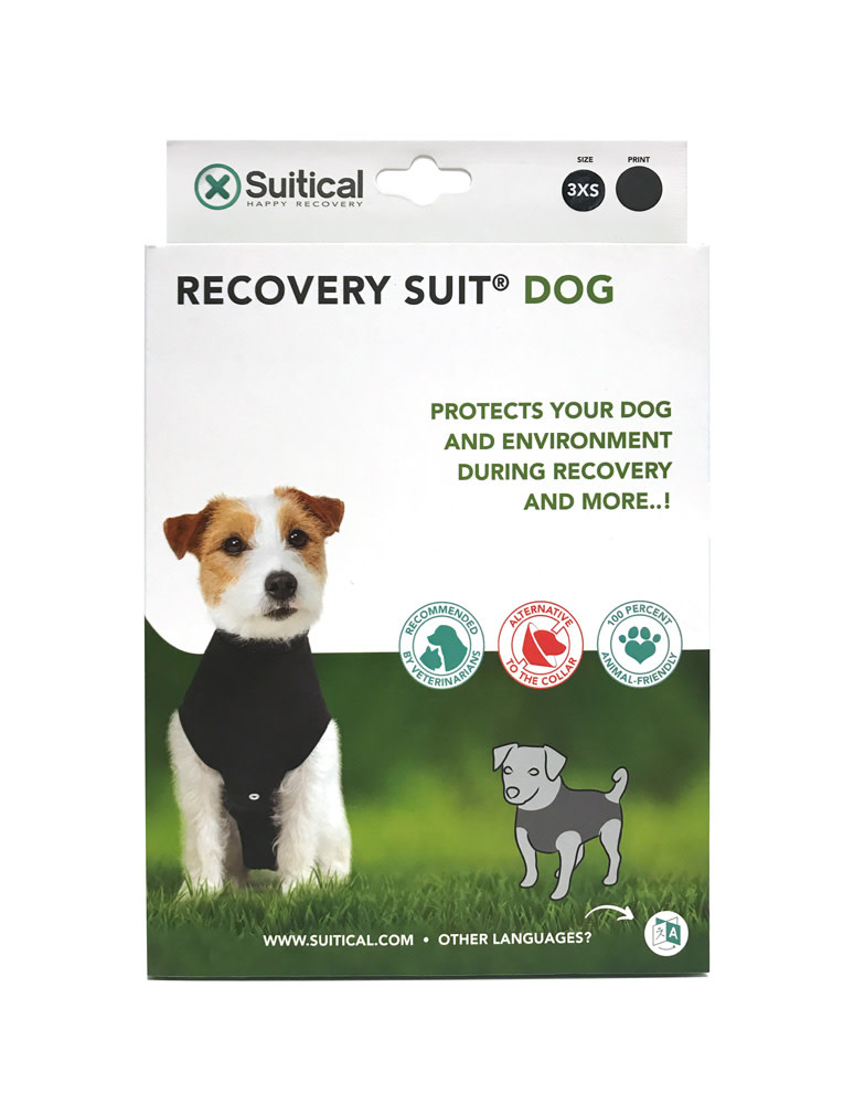 Suitical Recovery Suit - Dog - Black XXXS