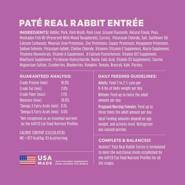 Instinct Cat Original Rabbit 3oz