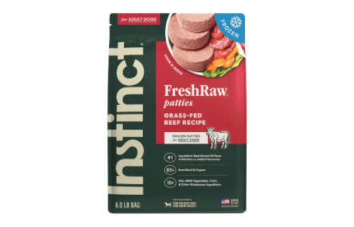Instinct Dog Raw Natural Beef Patties 6lb