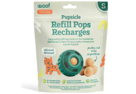 Woof Pet Dog Pupsicle Pops Beef & Peanut Butter Small