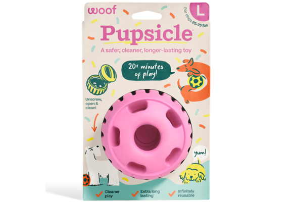 Woof Pet Dog Pupsicle Toy Pink Large
