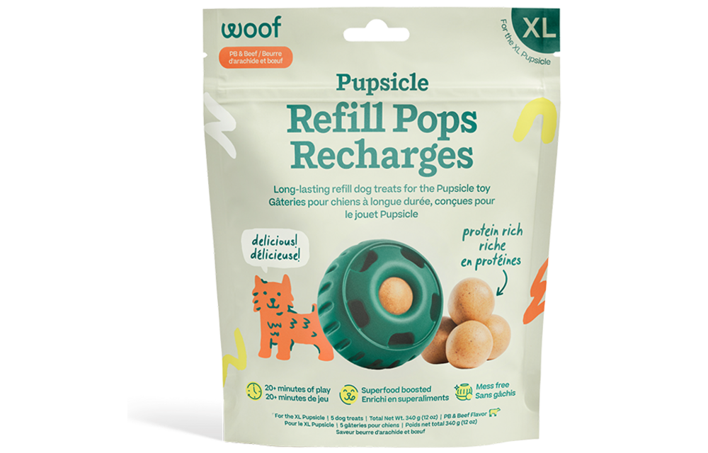 Woof Pet Dog Pupsicle Pops Beef & Peanut Butter XLarge
