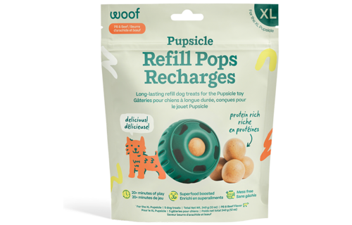 Woof Pet Dog Pupsicle Pops Beef & Peanut Butter XLarge