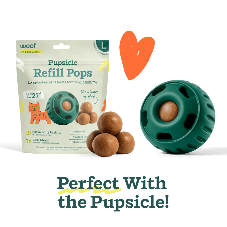 Woof Pet Dog Pupsicle Pops Beef & Peanut Butter XLarge