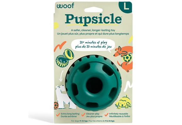 Woof Pet Dog Pupsicle Toy Green Large