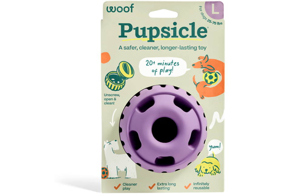 Woof Pet Dog Pupsicle Toy Lavender Large