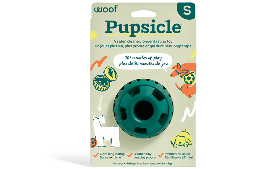 Woof Pet Dog Pupsicle Toy Green Small