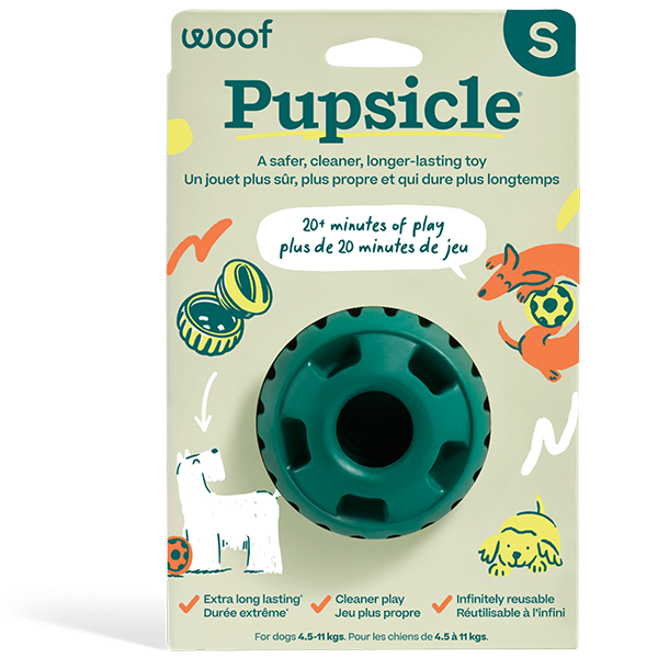 Woof Pet Dog Pupsicle Toy Green Small