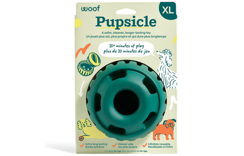 Woof Pet Dog Pupsicle Toy Green XLarge