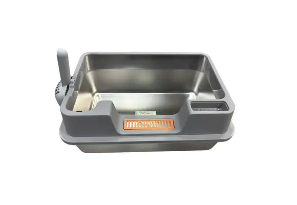 Simons Stainless Steel Cat Pan with Rim 60x40x27cm