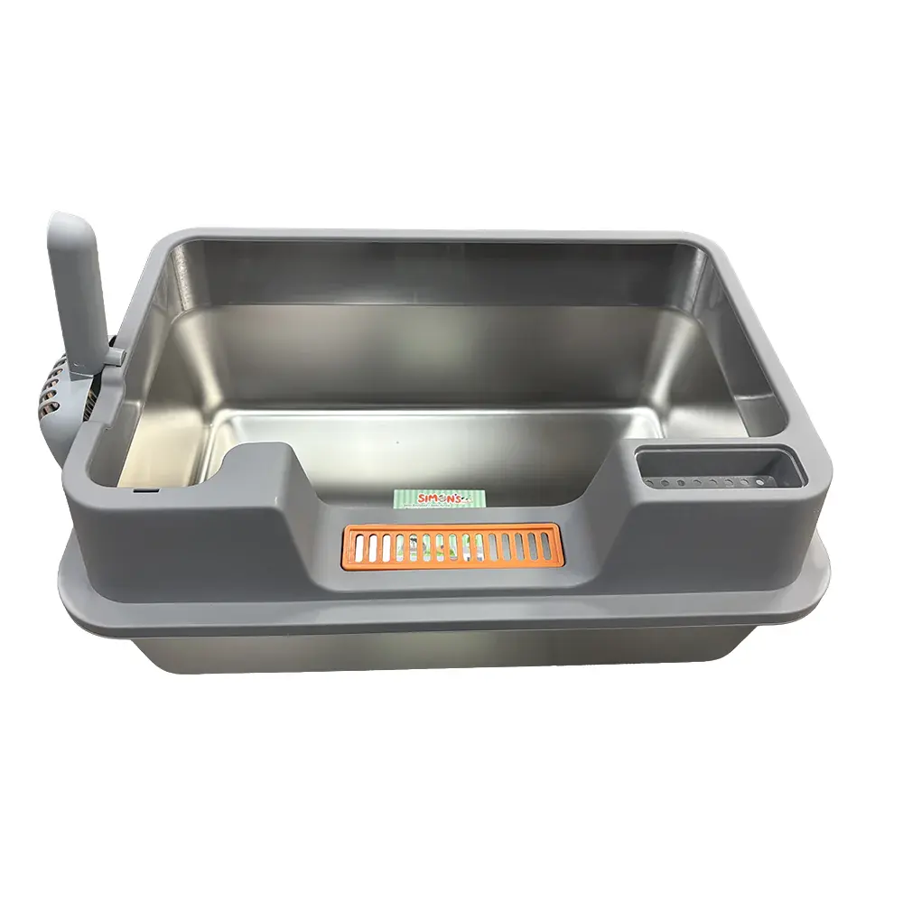 Simons Stainless Steel Cat Pan with Rim 60x40x27cm