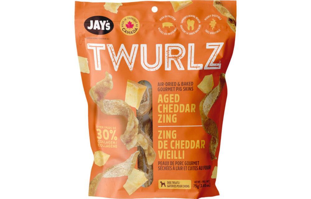 Jays Twurlz Aged Cheddar 75GM
