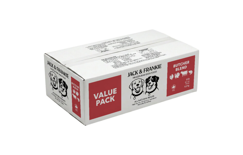 *New*Jack & Frankie Raw Dog Butcher Blend 20lb
