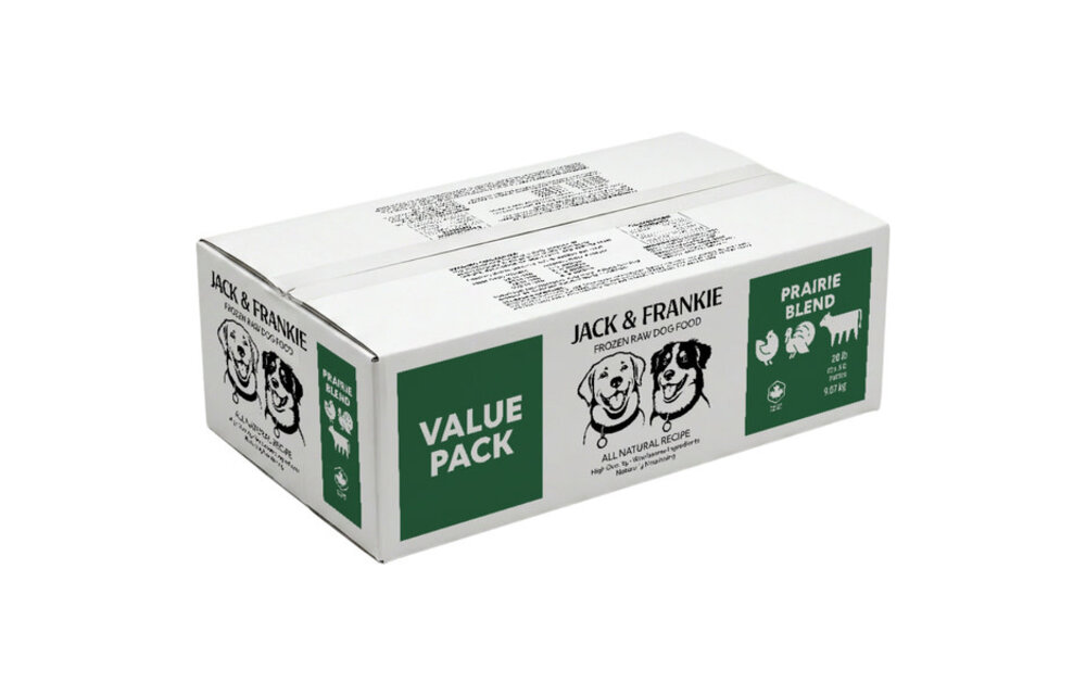 *New*Jack & Frankie Raw Dog Prairie Blend 20lb