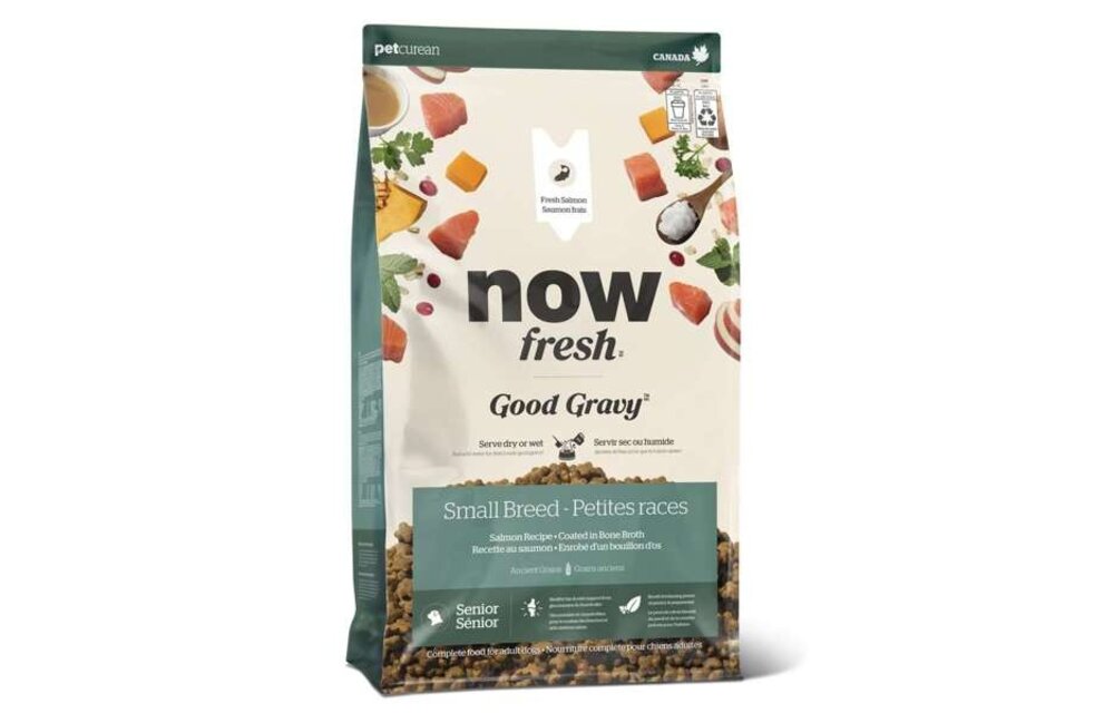 *New*Now Dog Good Gravy Salmon w/Grains Small Breed Senior 3.5lb
