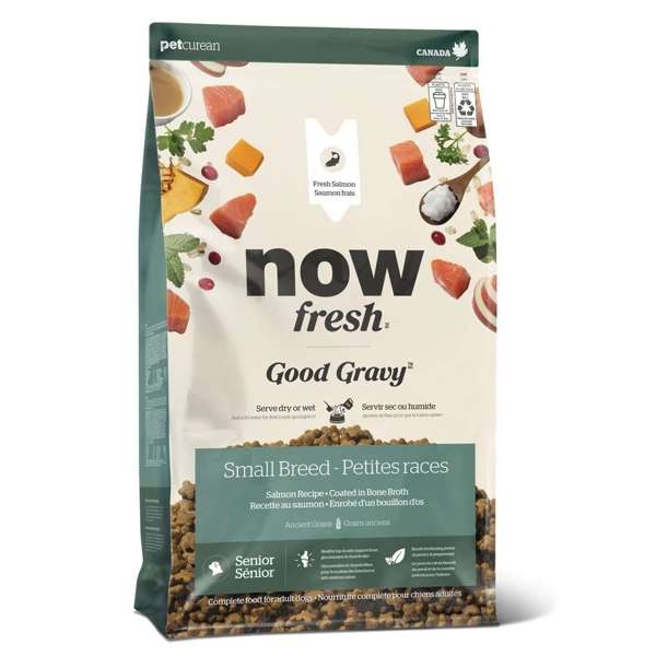 *New*Now Dog Good Gravy Salmon w/Grains Small Breed Senior 3.5lb