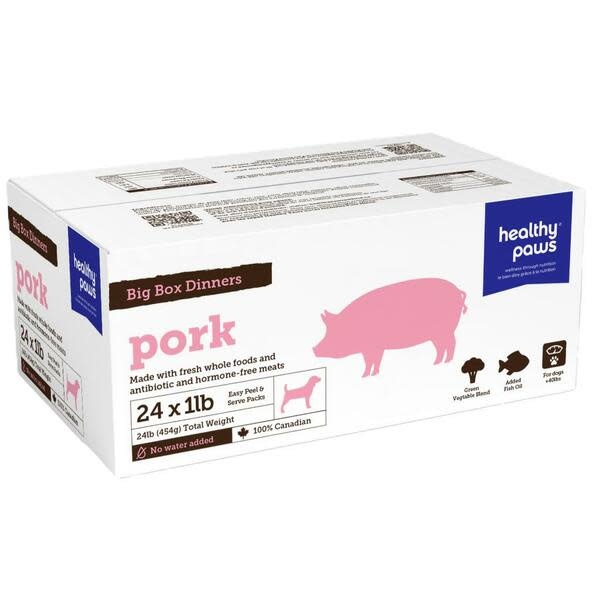 Healthy Paws Big Box Dinner Pork 24 x 1Lb
