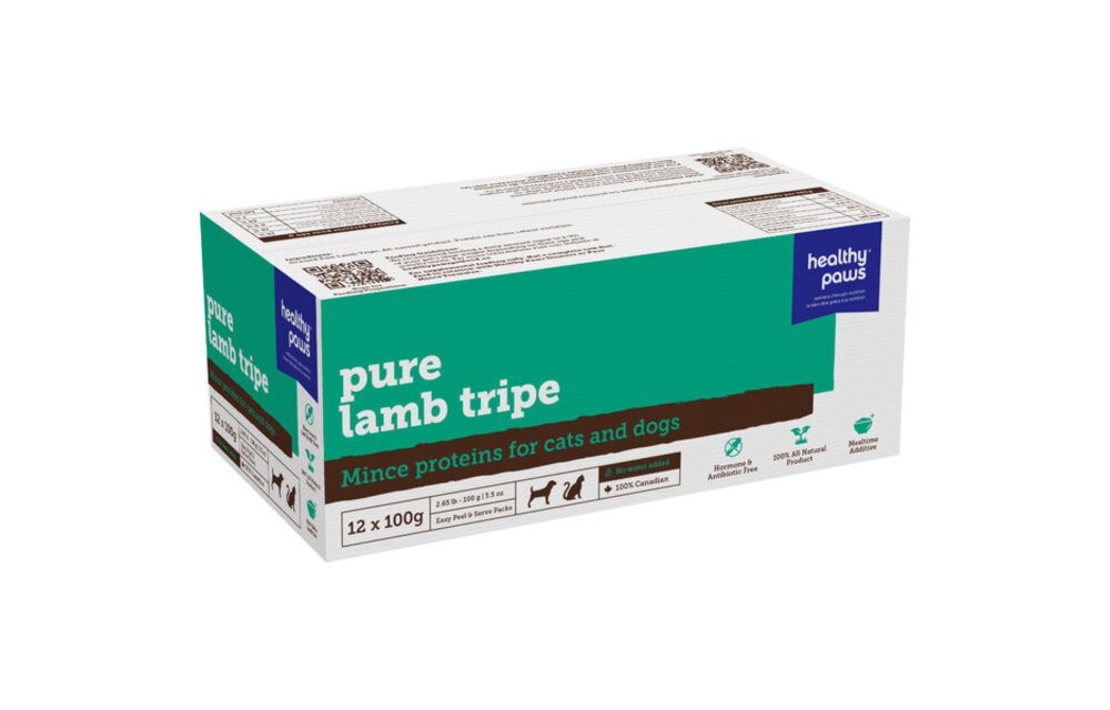 Healthy Paws Pure Minced Lamb Tripe 12x100gm