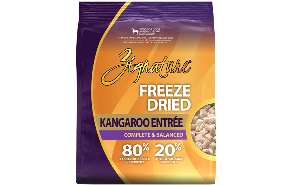 *New*Zignature Dog Freeze Dried Kangaroo Entree 110g