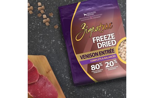 *New*Zignature Dog Freeze Dried Venison Entree 110g