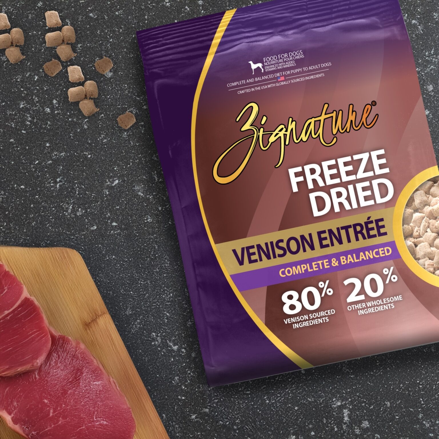 *New*Zignature Dog Freeze Dried Venison Entree 110g