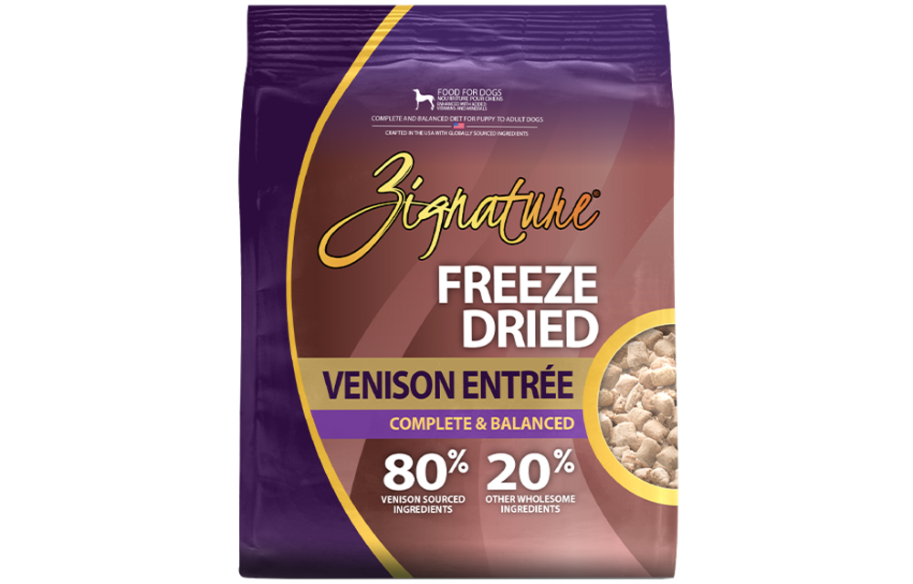 *New*Zignature Dog Freeze Dried Venison Entree 110g