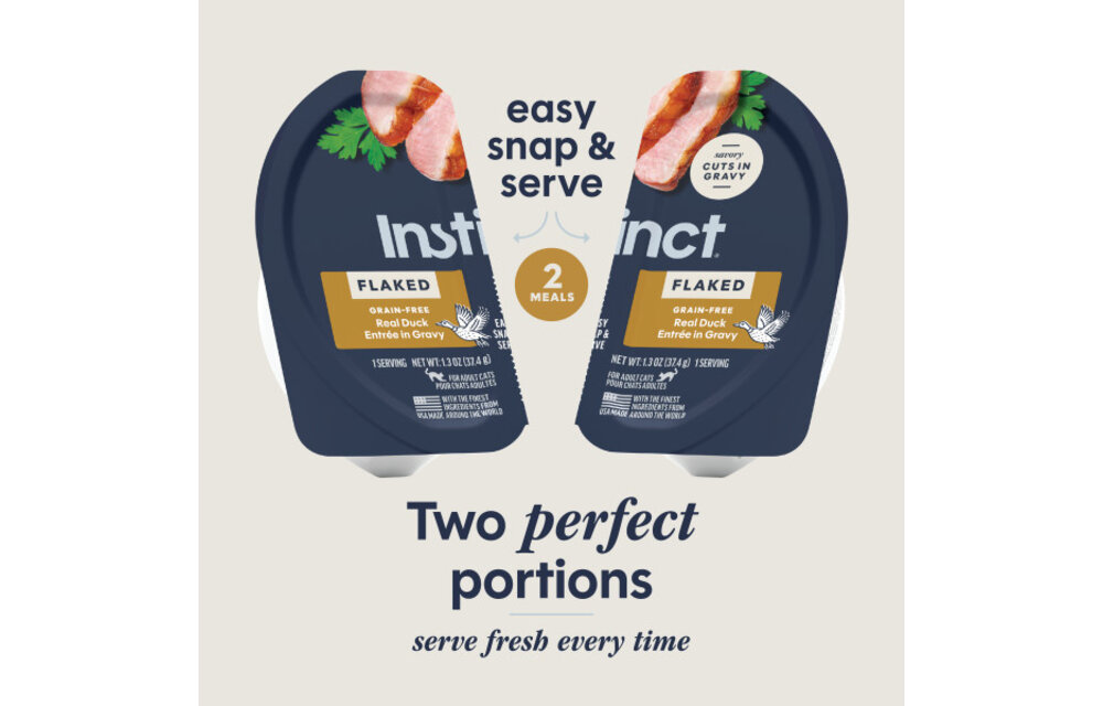 Instinct Cat Split Cup Duck Flaked 2.6oz